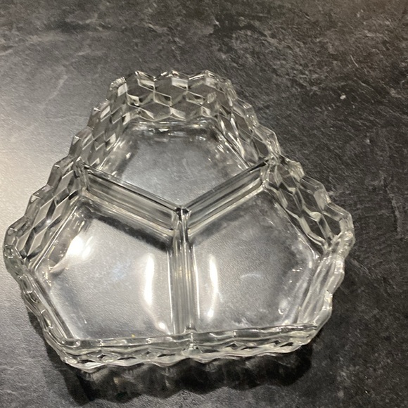 Fostoria American segmented Candy dish - Picture 3 of 5